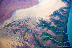 Abstract Aerial Landscape Photo Print of Alligator River Australia by David Taylor
