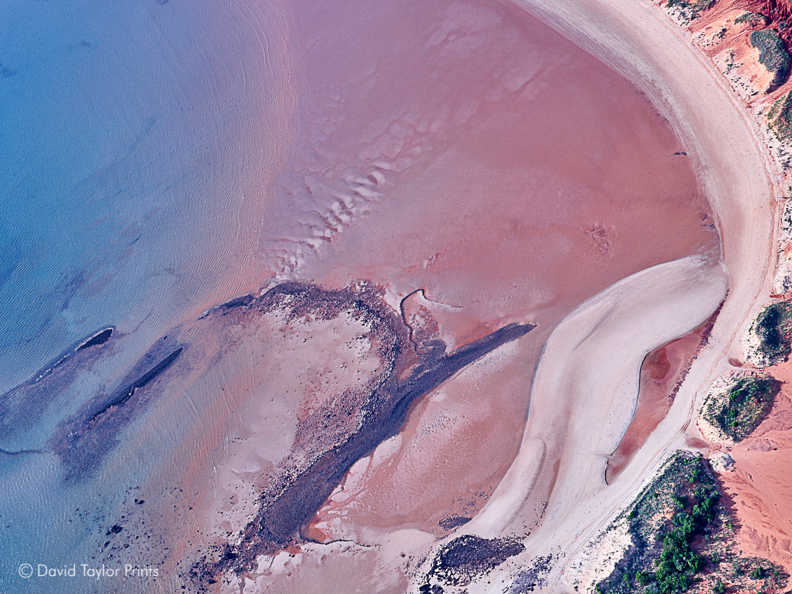 Abstract Aerial Landscape Photo Print of Cape Leveque Australia by David Taylor