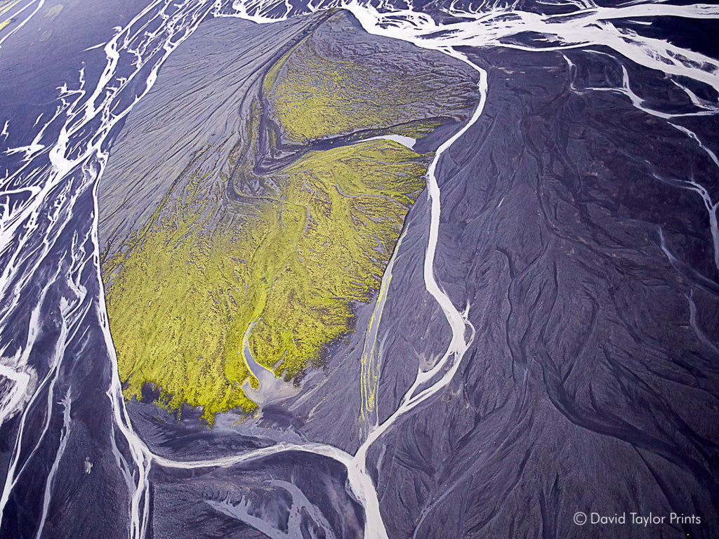 Abstract Aerial Landscape Photo Print of Iceland by David Taylor