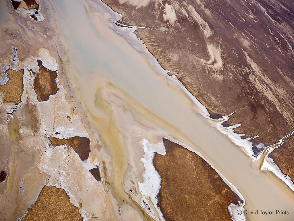 Abstract Aerial Landscape Photo Print of Lake Eyre Australia by David Taylor