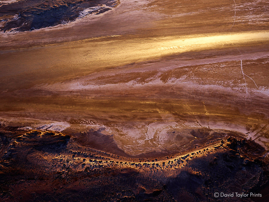 Abstract Aerial Landscape Photo Print of Lake Eyre Australia by David Taylor