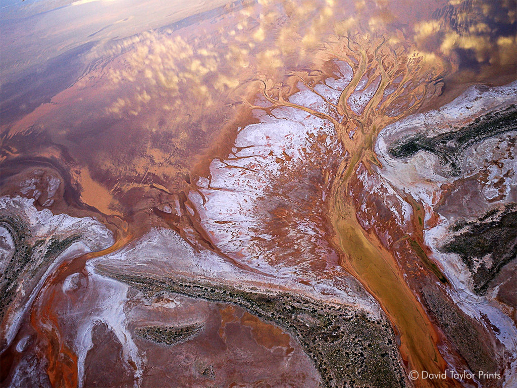 Abstract Aerial Landscape Photo Print of Lake Eyre Australia by David Taylor