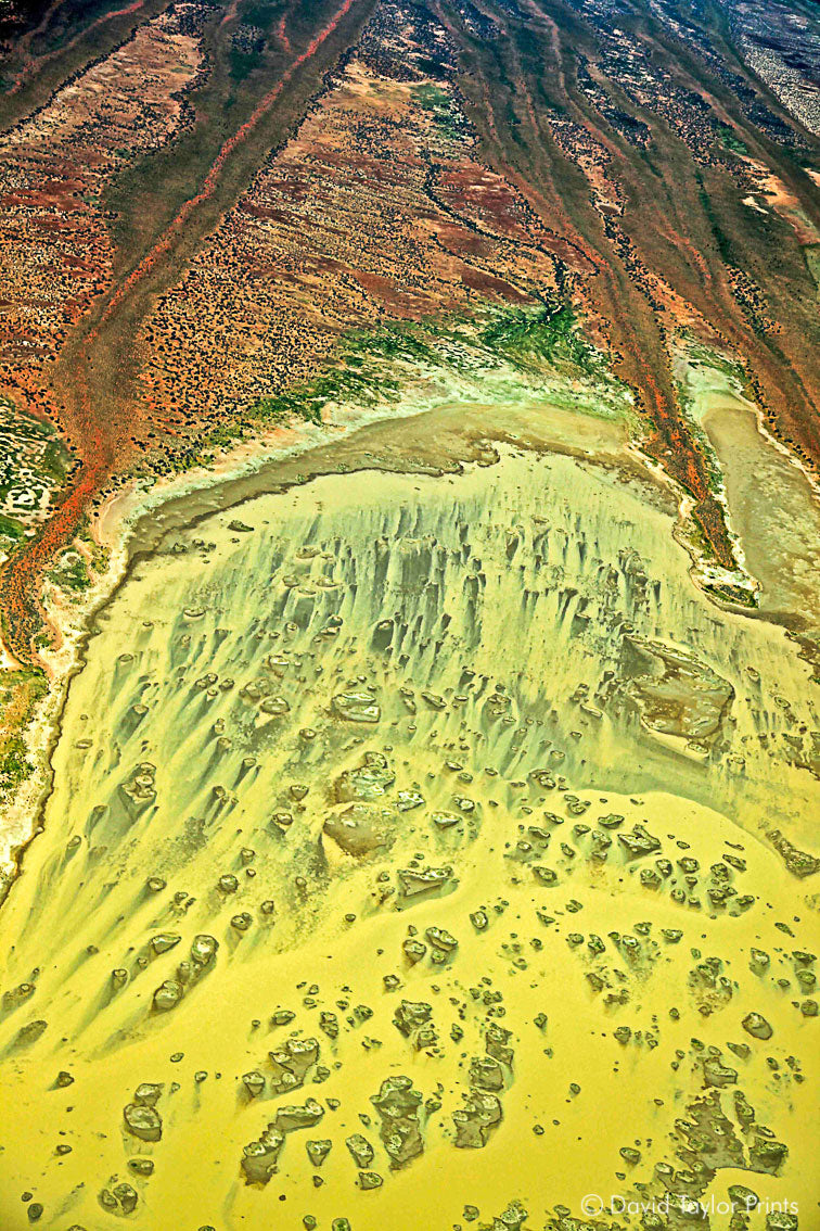 Abstract Aerial Landscape Photo Print of Simpson Desert Australia by David Taylor