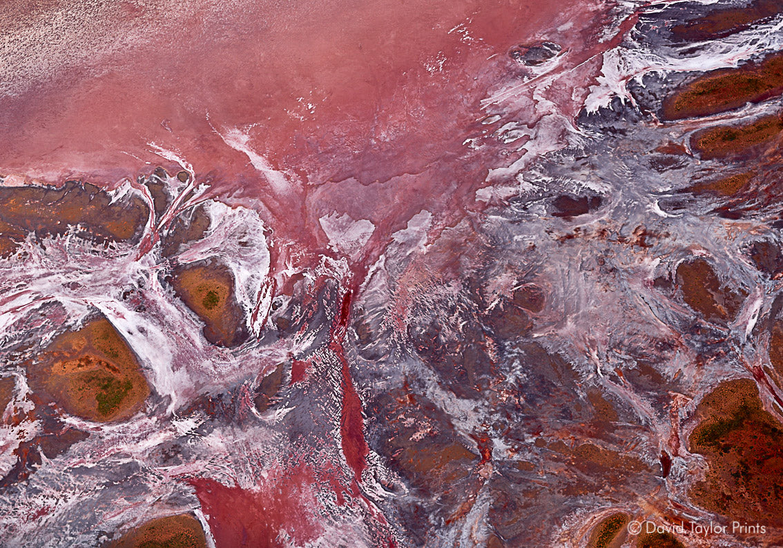 Abstract Aerial Landscape Photo Print of Port Hedland Australia by David Taylor