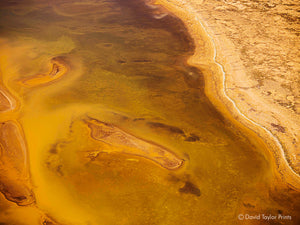 Abstract Aerial Landscape Photo Print of Lake Gregory Australia by David Taylor