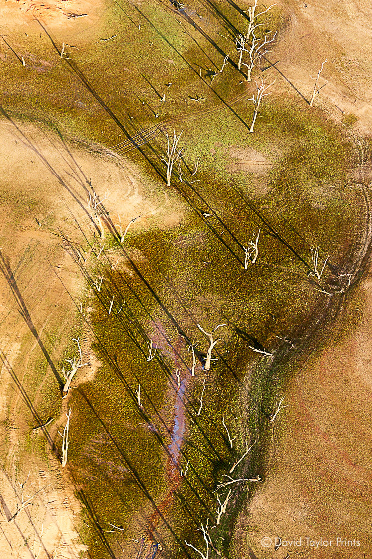 Abstract Aerial Landscape Photo Print of Lake Hume Australia by David Taylor