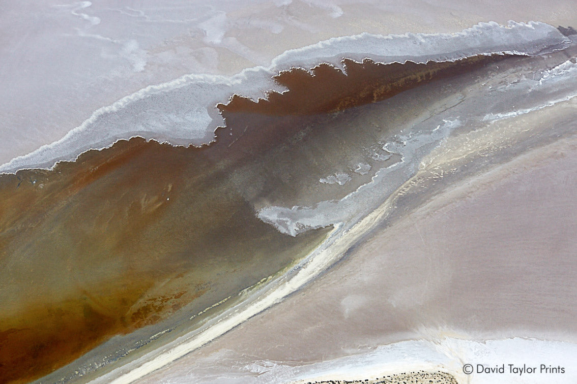 Abstract Aerial Landscape Photo Print of Lake Torrens Australia by David Taylor