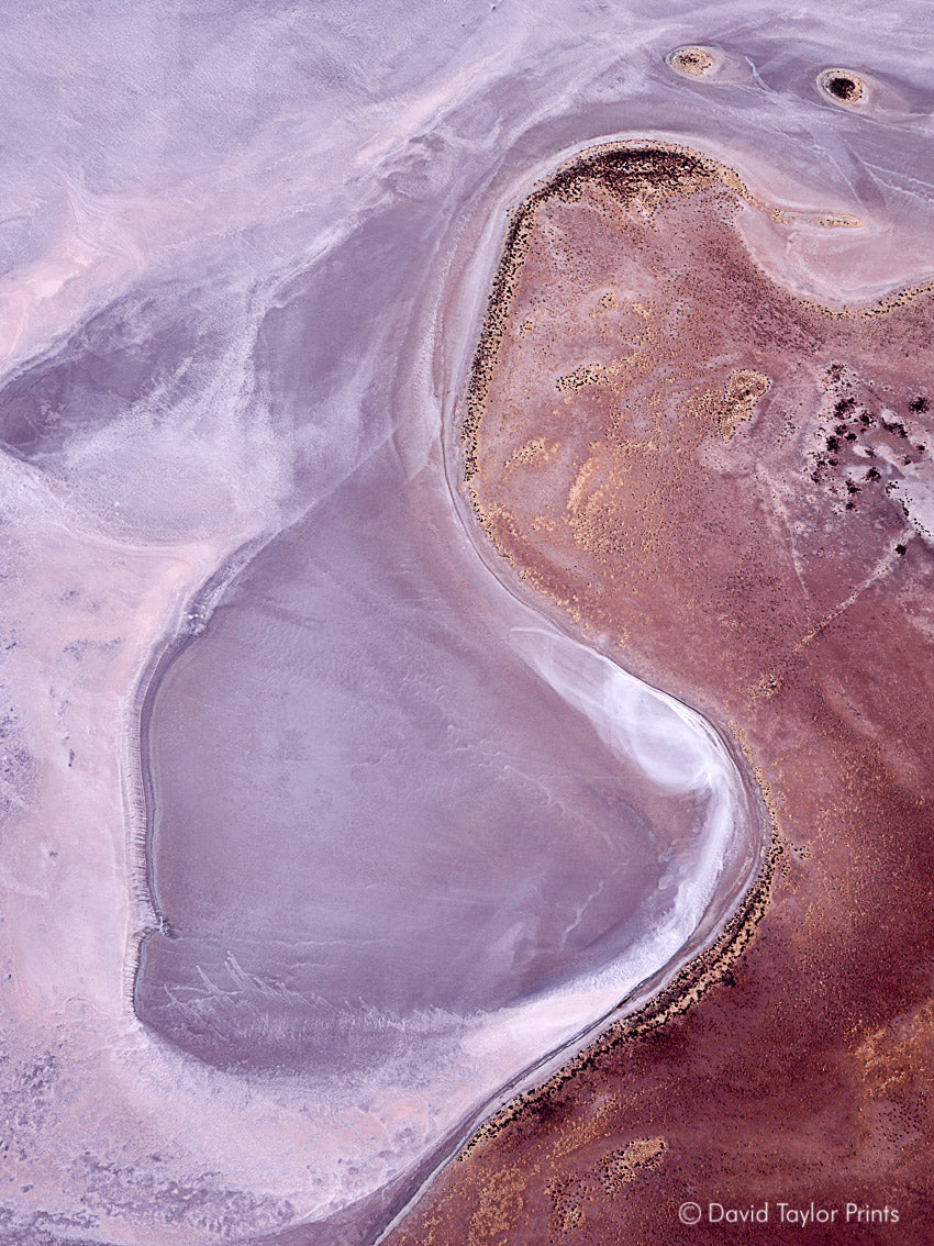 Abstract Aerial Landscape Photo Print of Lake Tyrrell Australia by David Taylor