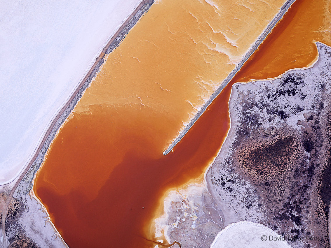 Abstract Aerial Landscape Photo Print of Lake Tyrrell Australia by David Taylor