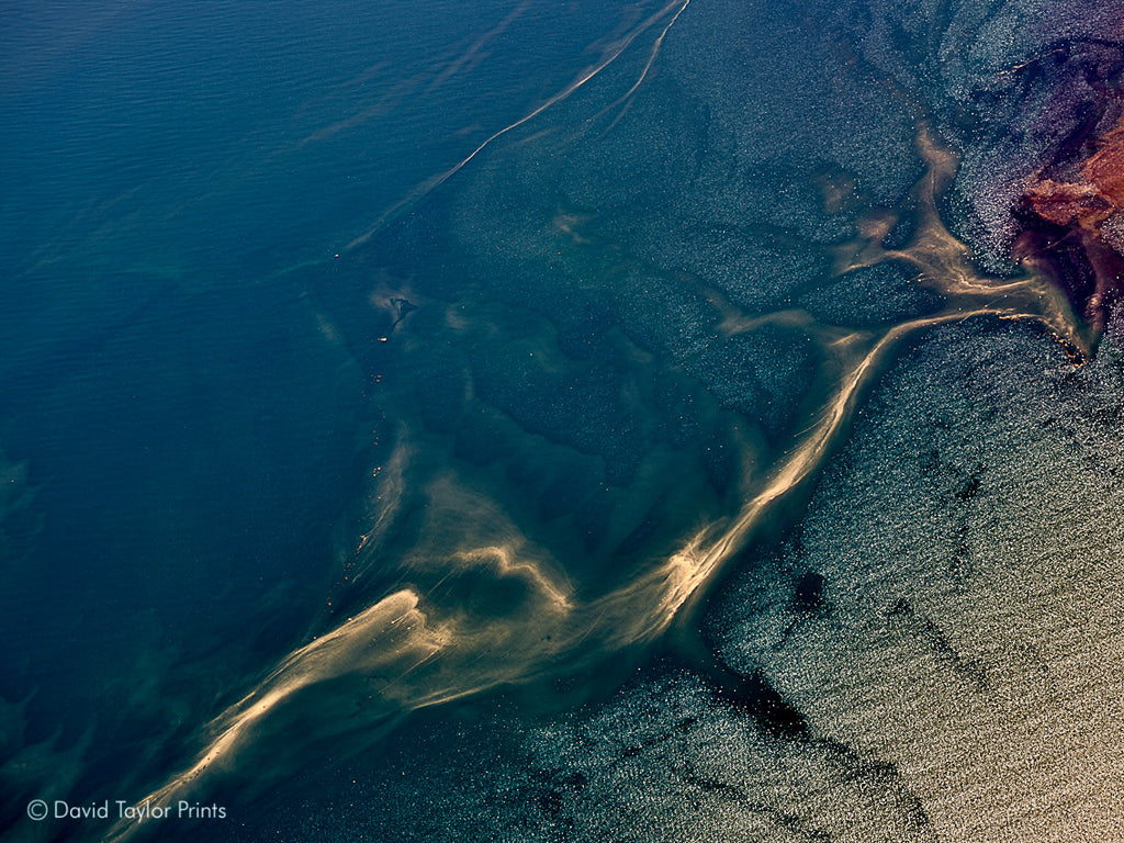Abstract Aerial Landscape Photo Print of Onslow Bay Australia by David Taylor