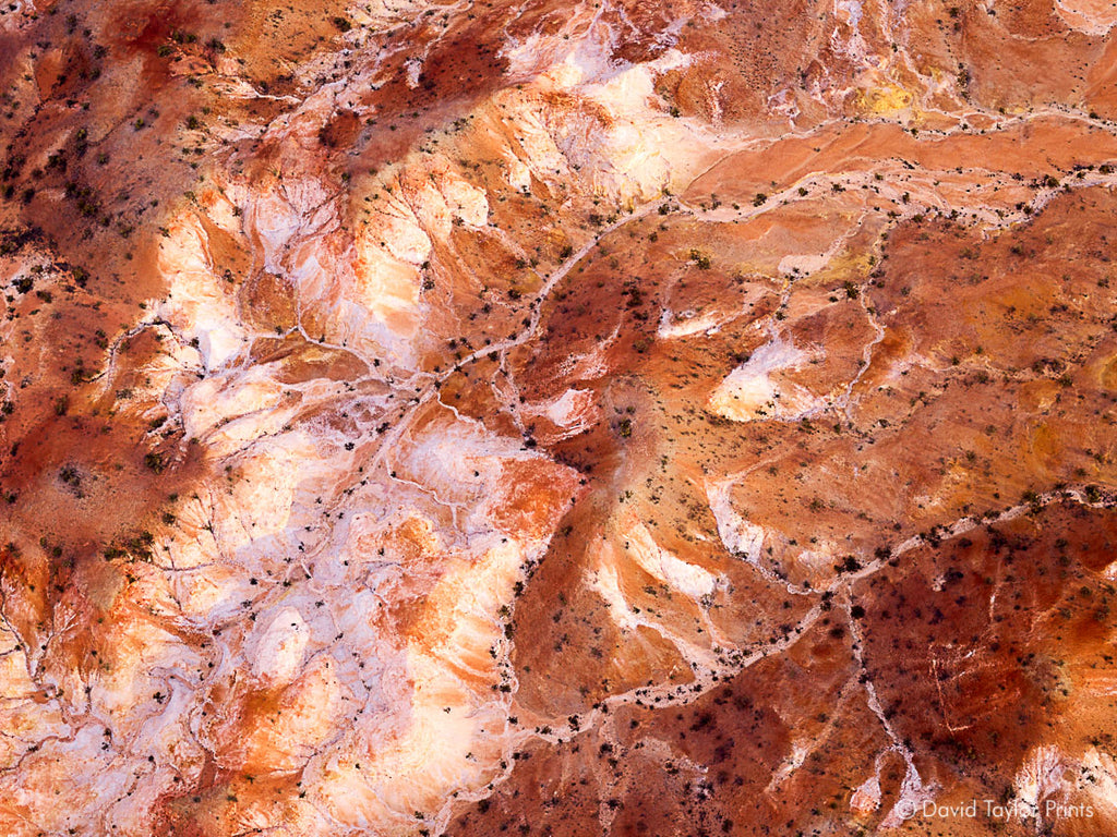 Abstract Aerial Landscape Photo Print of Painted Hills Australia by David Taylor