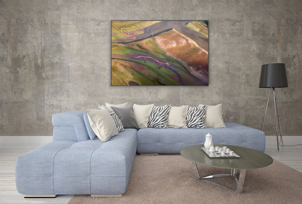 Abstract Aerial Landscape Photo Print of Lake Hume Australia by David Taylor