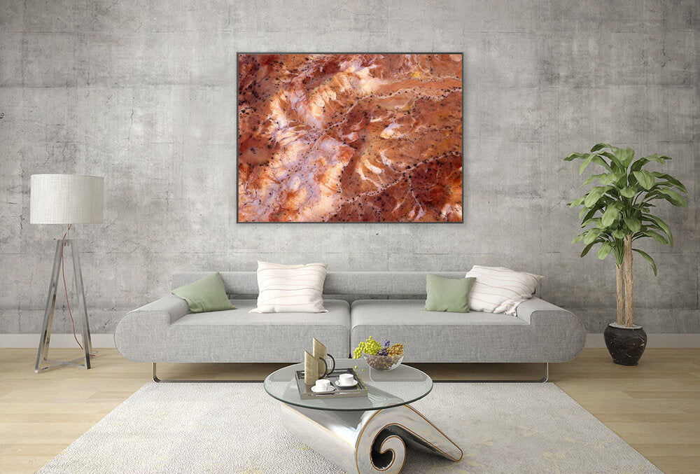 Abstract Aerial Landscape Photo Print of Painted Hills Australia by David Taylor