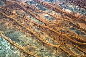 Abstract Aerial Landscape Photo Print of Simpson Desert Australia by David Taylor